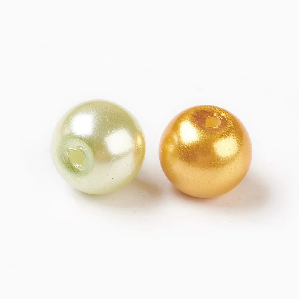 

100g 3~16mm Mixed Color Glass Pearl Beads Round For Necklaces Bracelets Jewelry Making DIY Accessories , Hole: 1~1.6mm