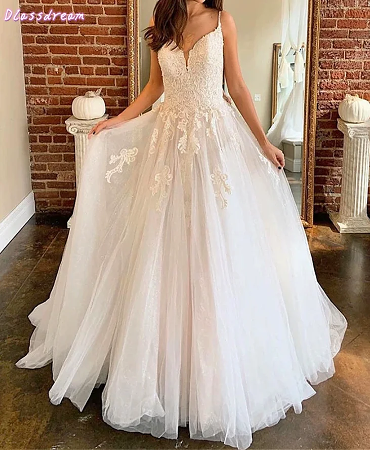 

White Prom Dress Appliques Sweetheart Spaghetti Strap Court Train Luxury Backless Evening Dress вечерние платья فساتين السهرة