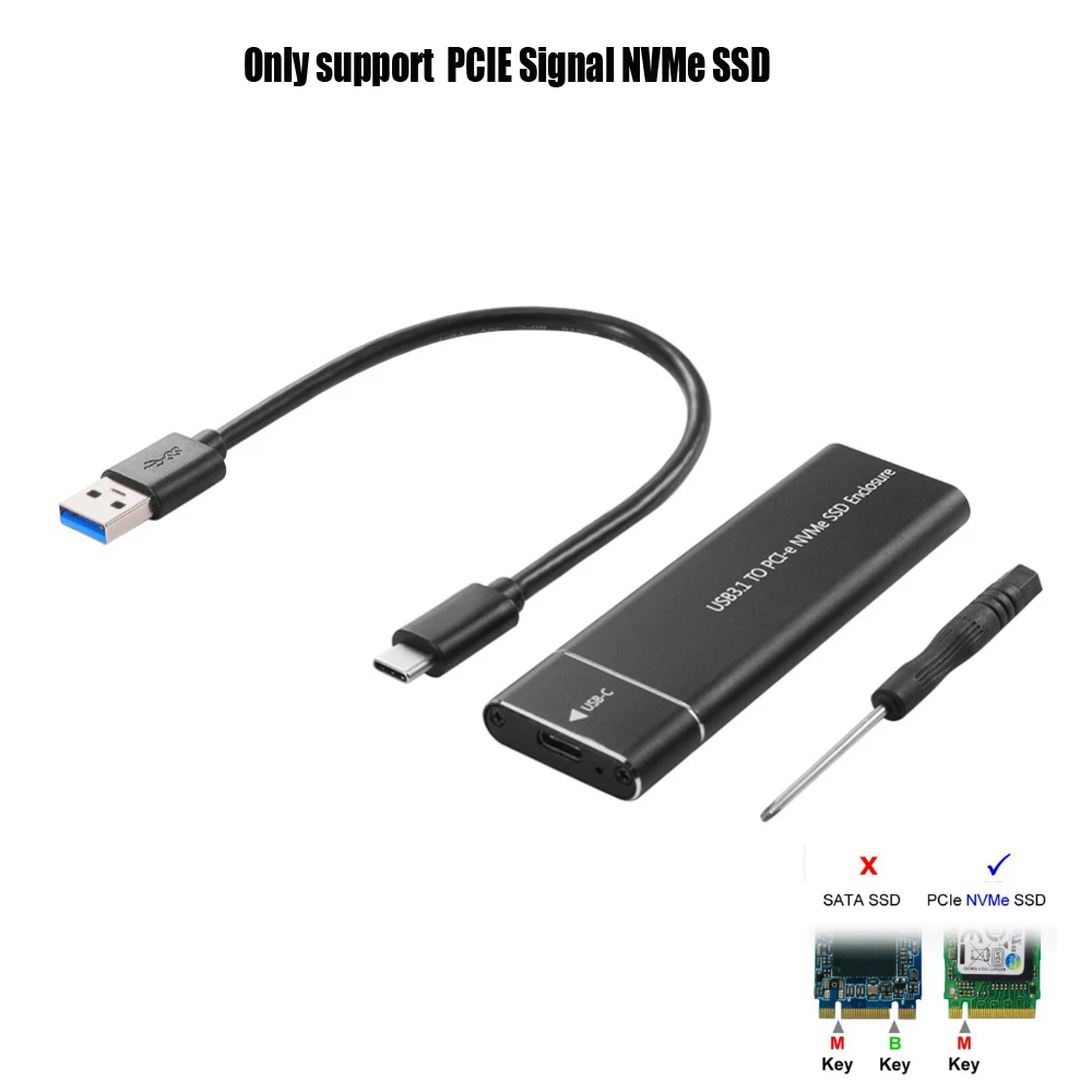 10 Гбит/с USB 3. 0 Gen2 на M.2 NVME чехол PCIe SSD nvme корпус M-Key Type C USB3.1 адаптер твердотельного