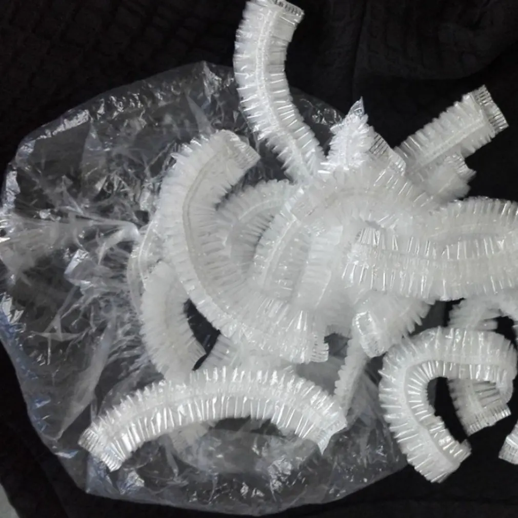 Одноразовые прозрачные шапки для спа 20 шт. эластичные душа водонепроницаемые шоу