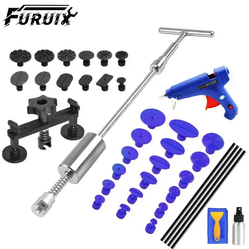 Preço Carro Kit De Ferramentas De Remoção Paintless Dent Repair Kit Extrator Kit Slide Martelo Reverso Cola Tabs Ventosas Granizo Ferramentas