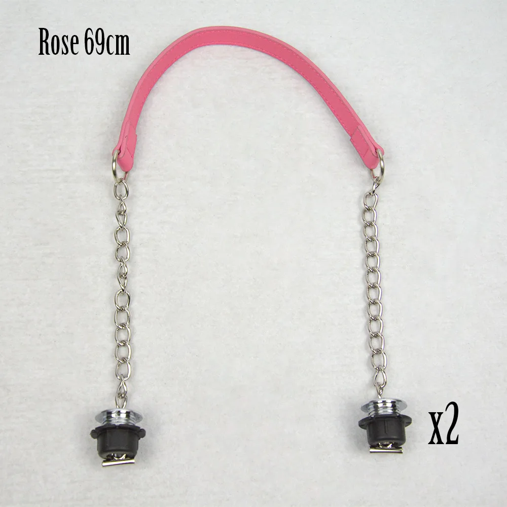 rose Новинка, TANQU, 1 пара серебряных коротких толстых цепей Obag с металлическим напылением и винтом для сумки, женская сумка через плечо - Цвет: rose