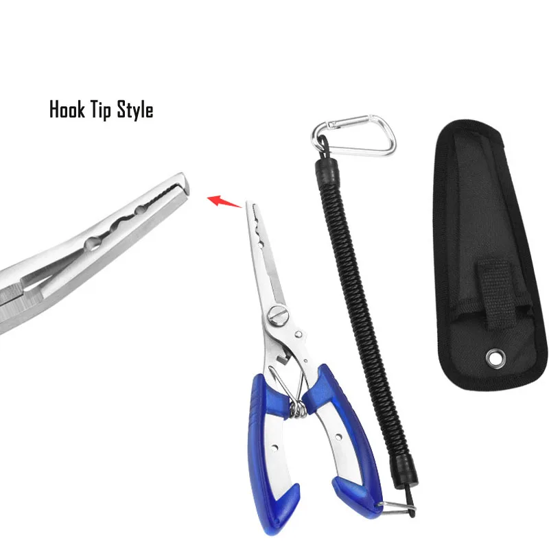 Fishing Pliers Set Multifunctional Stainless Steel Fishing Tongs Scissor Line Cutter  Hook Remover Tackle+Anti-lost String Tool