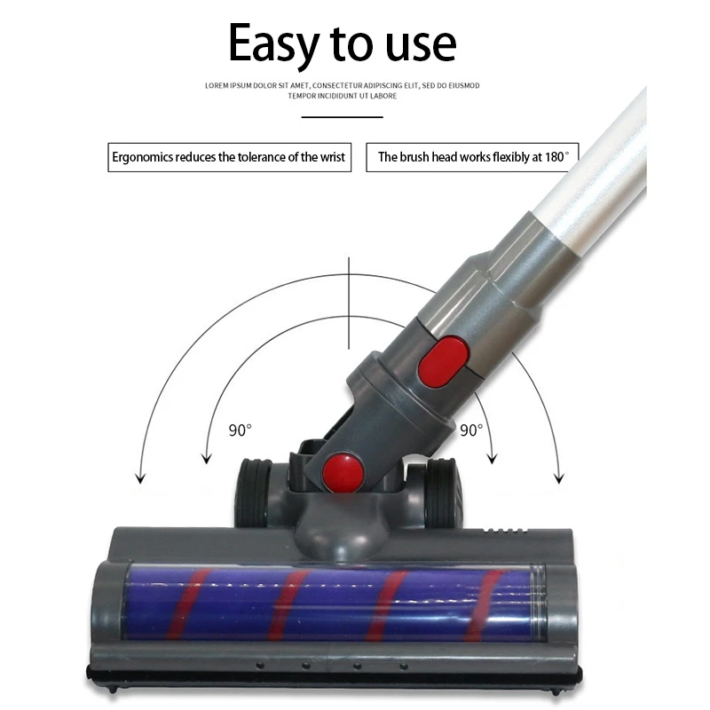 

Electric Fluffy Floor Brush Head for Dyson Vacuum Cleaner Replacement Parts with Roller Brush