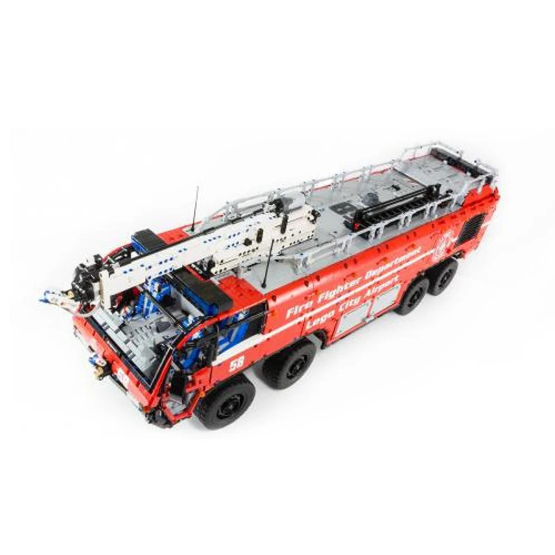 C227 With motor MOC-4446 Technic серии пожаротушения аэропорта крах тендер Строительные блоки Кран город Кирпичи игрушки для детей рождественские подарки - Цвет: C227 With motor