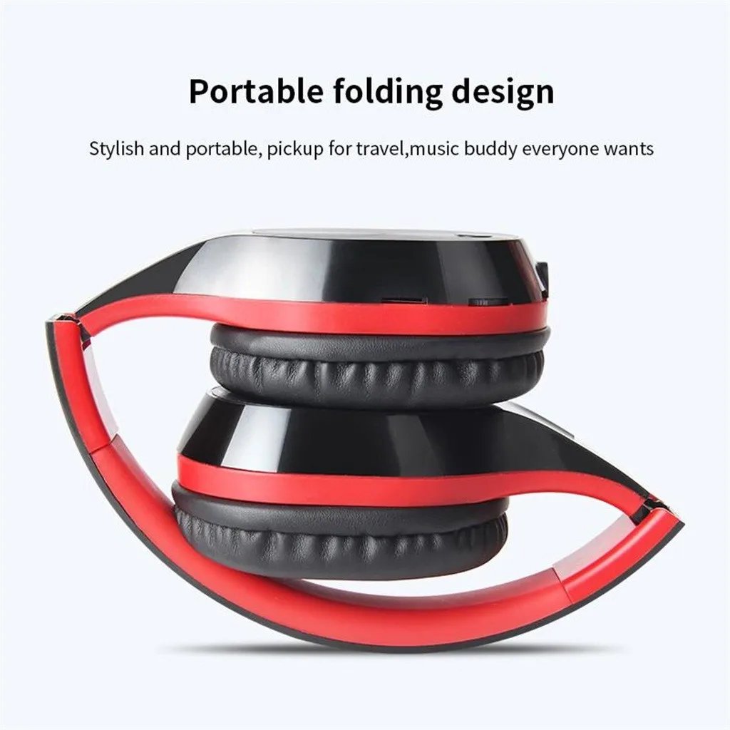

Foldable Bluetooth Earphones Wireless Headphones with Mic Super Bass 9DStereo Earbuds Gaming Headset For Xiaomi Samsung