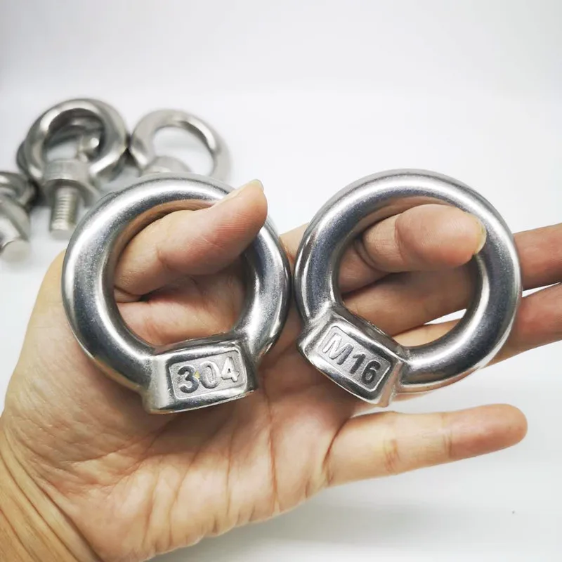 

M16, 304 Stainless Steel Lifting Eye nut for Cable Rope Lifting