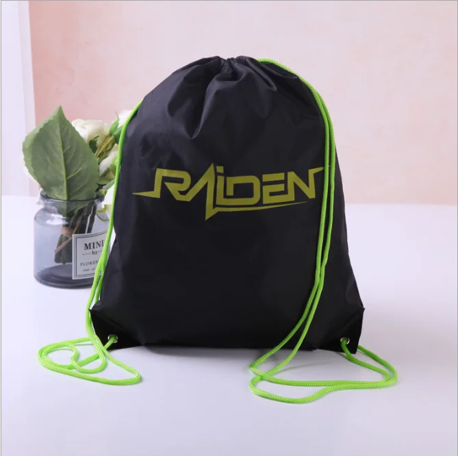

Fashion Customized Marathon Advertising letter pattern Polyester Drawstring Bag Anniversary Gift Sport Storage Bag Kids backpack