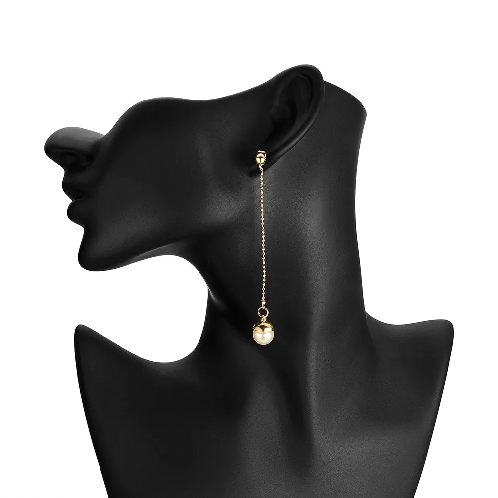 2019 Asymmetric Korean Style Popular Design Long Earrings Hollow Circle Metal Ball boucles d'oreilles Pendantes Accessories | Украшения