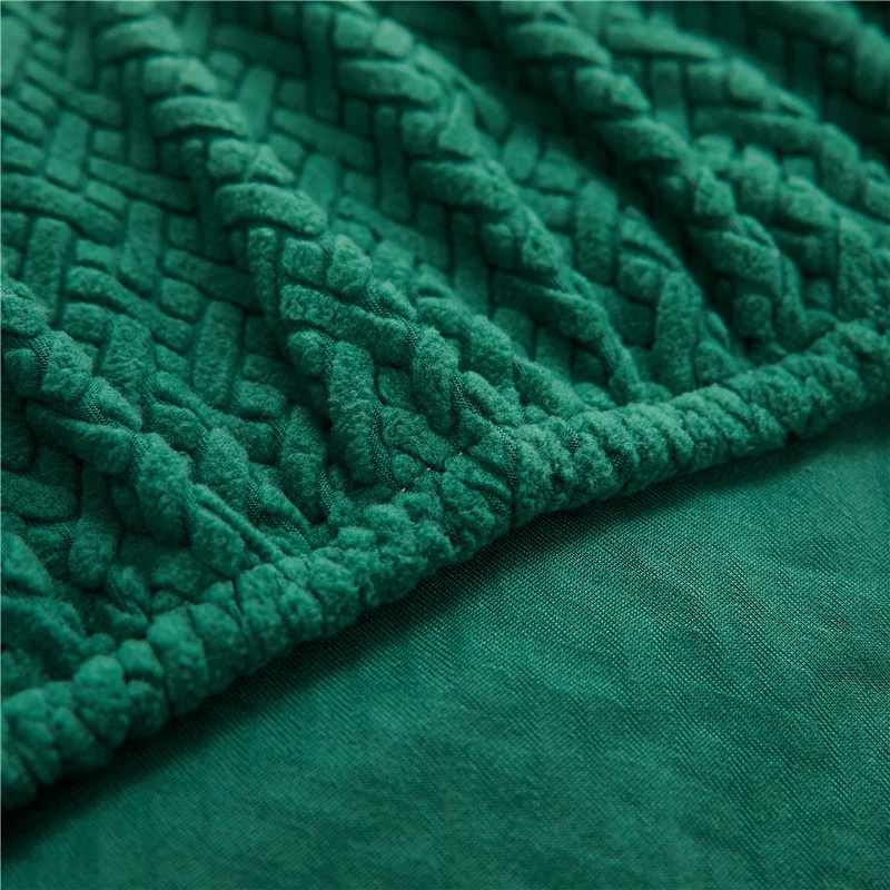 

Polar Fleece All-inclusive Sofa Cover Solid Color Elastic Tight Wrap Couch Cover for Living Room Stretch Non-slip Slipcover