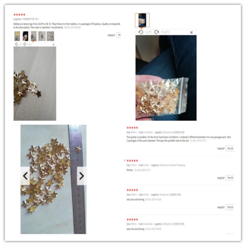 Горячая фиксация Стразы 8 мм 10 200 шт. в форме звезды панк-шпильки и шипы для одежды