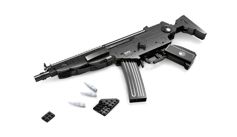 

597pcs Building Blocks The MP5 Assault Gun Model Creator Military Weapon Classic Boy Toys Outdoor Simulation CS Shooting Game