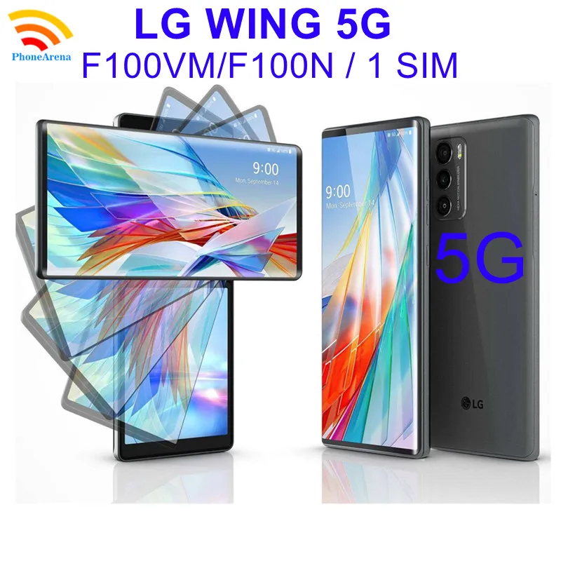 Оригинальный игровой телефон LG WING 5G F100N F100VM 【 97% Новый 】 поворот на 6 8 дюйма