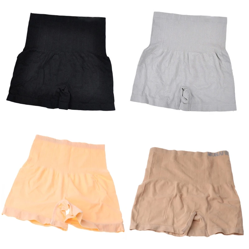 

Women Seamless High Waist Trainer Tummy Control Panties Body Shaper Briefs Ribbed Knit Butt Lifter Slimming Corset Safety Shorts