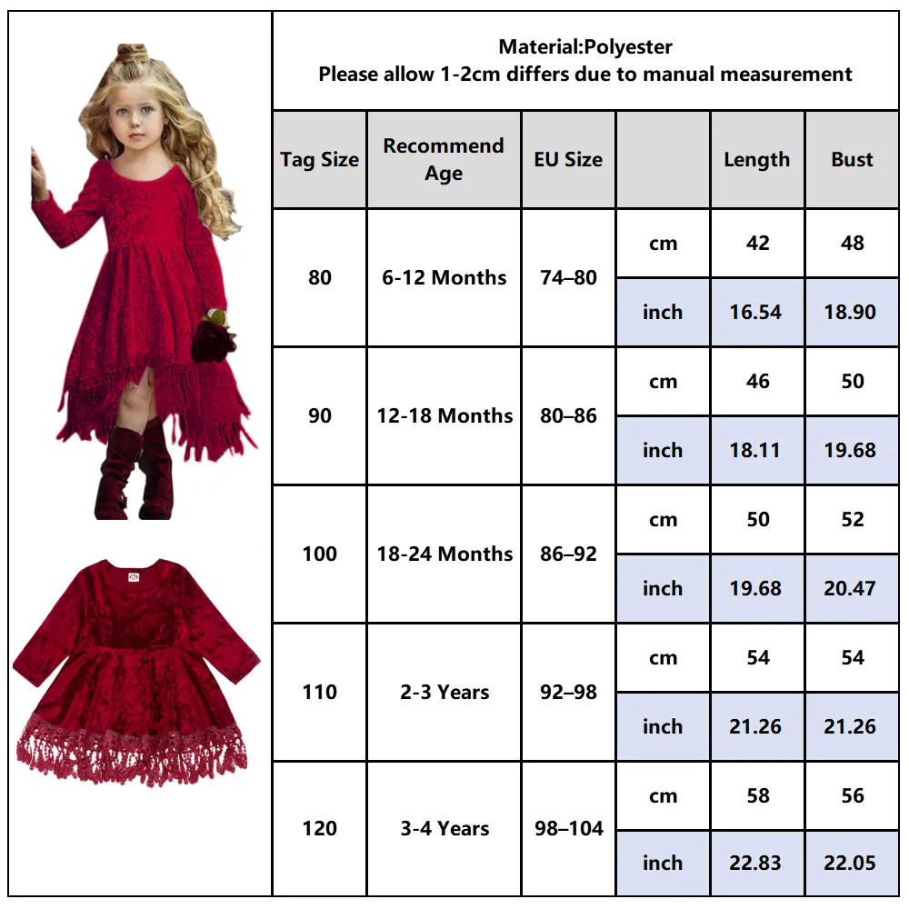 Вечерние платья для маленьких девочек Цвет Красный Велюровые Сезон весна