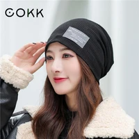 cokk beanie hats for women men unisex autumn winter baggy cap casual cold thin beanie bonnet femme solid gorro chapeu new
