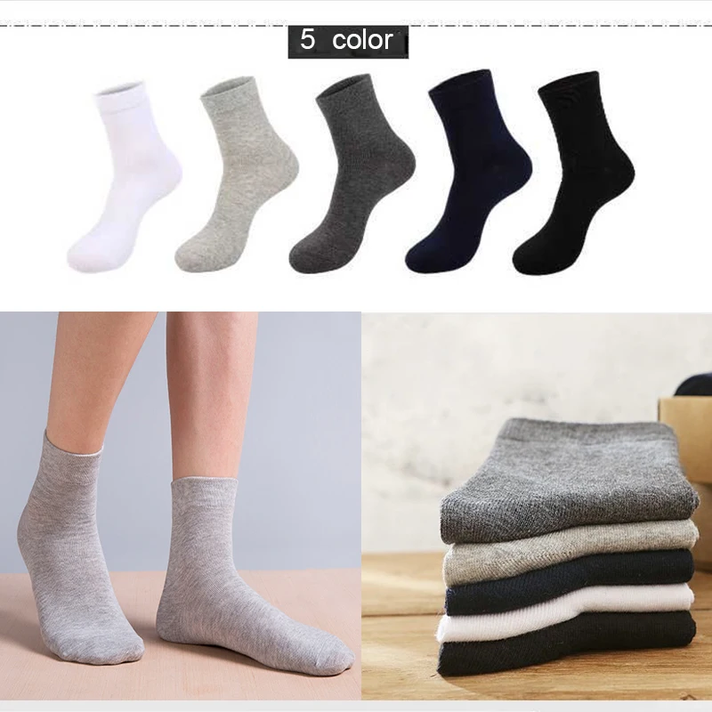 

10Pairs/Lot High Quality Men's Cotton Socks Black Business Socks Breathable 2021 New Autumn Winter Male Gift Sox PLus Size40-46