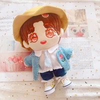 20cm movie star idol plush fisherman hat necktie shirt doll accessories present replaceable clothes toys gift