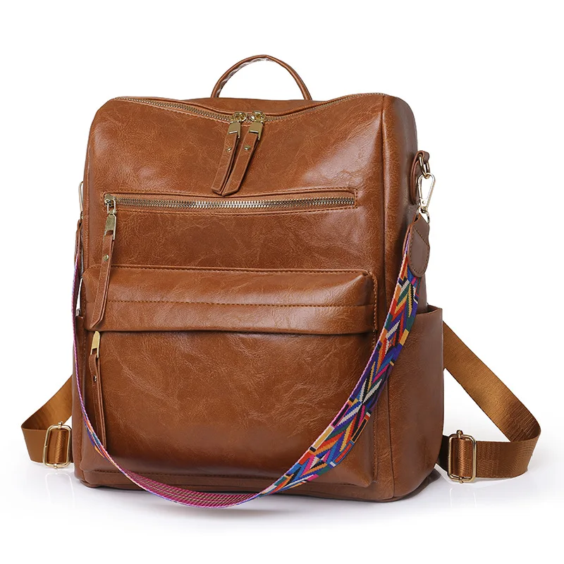 

Рюкзак из мягкой искусственной кожи для женщин, модный рюкзак для отдыха из новой коллекции Han Edition Tide Of New Foundation Of 2022 осень-зима Ms Europe And The Un