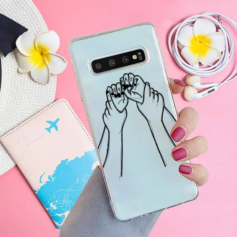 

Funny Sexy Art Lines Fashion Phone Case Transparent for Samsung A71 S9 10 20 HUAWEI p30 40 honor 10i 8x xiaomi note 8 Pro 10t 11