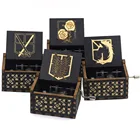 Деревянная музыкальная шкатулка в стиле аниме Атака Титанов