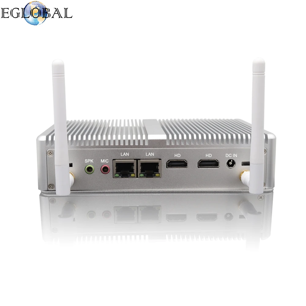 Безвентиляторный мини-ПК Eglobal Celeron N3150 Pentium N3700 настольный компьютер с двумя