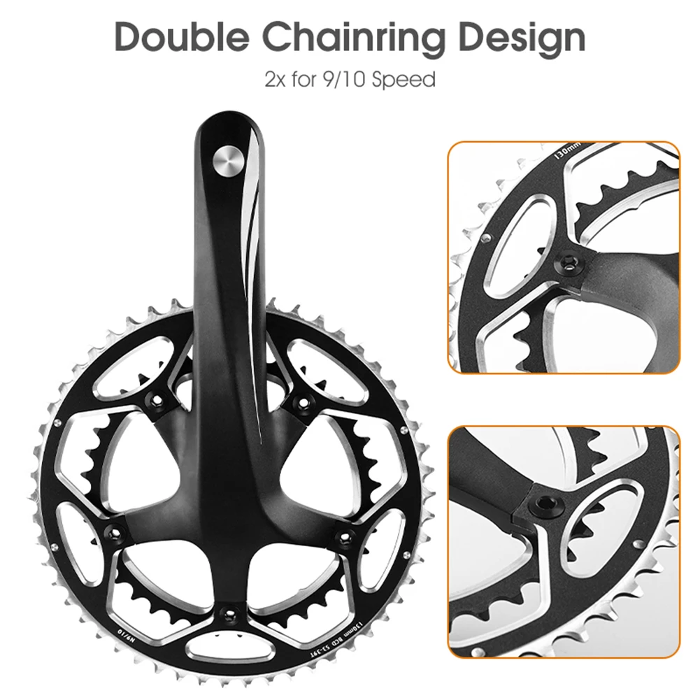 Звездочка велосипедная для шоссейного велосипеда 39 т/53 т 130BCD 8/9/10/11 скоростей |