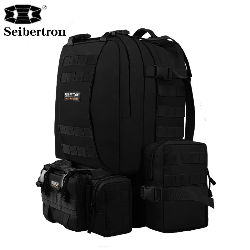 Seibertron 50L Molle Высокая емкость Водонепроницаемый Mochila Militar Тактический штурмовой
