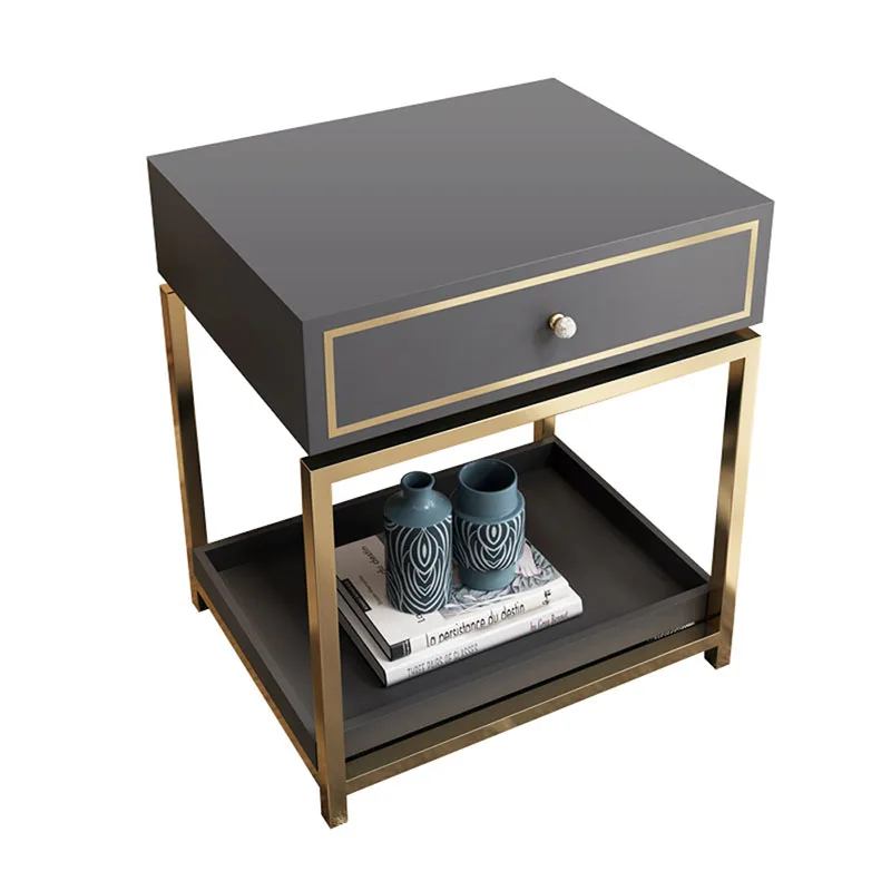 Простой современный прикроватный шкаф железная краска экономичный