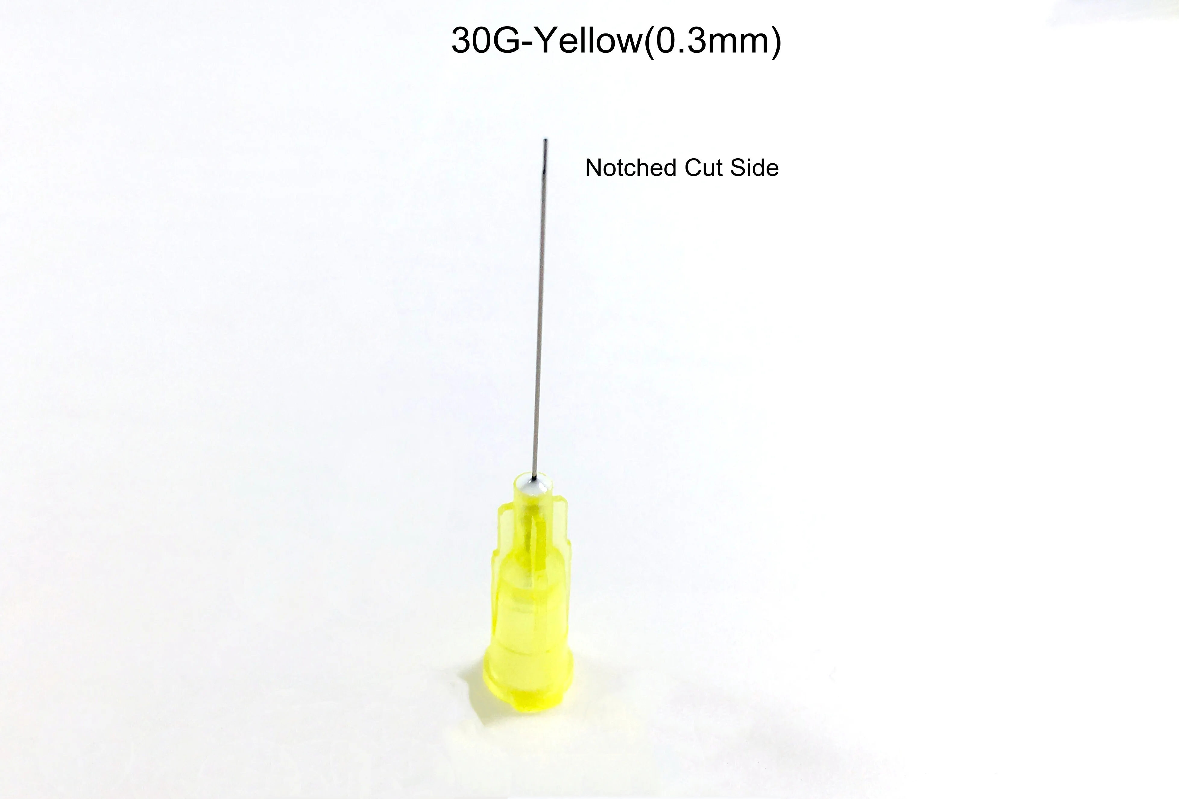 

Dental Endo Irrigation Needle Disposable Syringe Tips 27GA Yellow Notched Half Cut