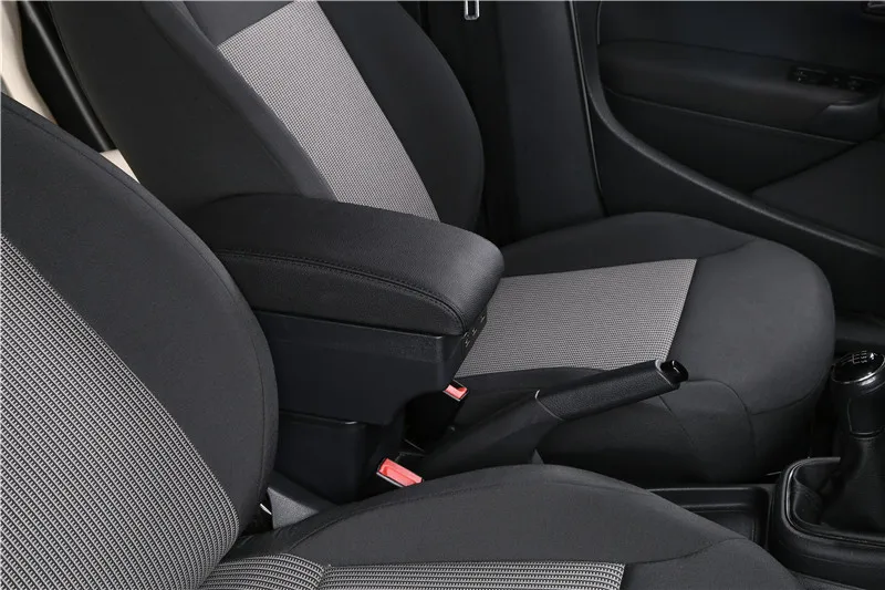 E1 style black line Для Toyota aygo bj подлокотник коробка зарядка через usb увеличивает двухслойный центральный магазин содержание держатель стакана, пепельница аксессуары - Название цвета: E1 style black line