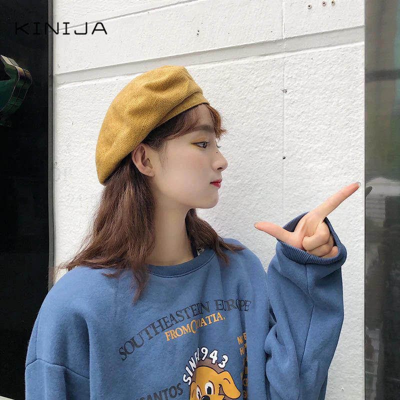 Корейский весенне летний осенний Универсальный тонкий дышащий берет для девушек