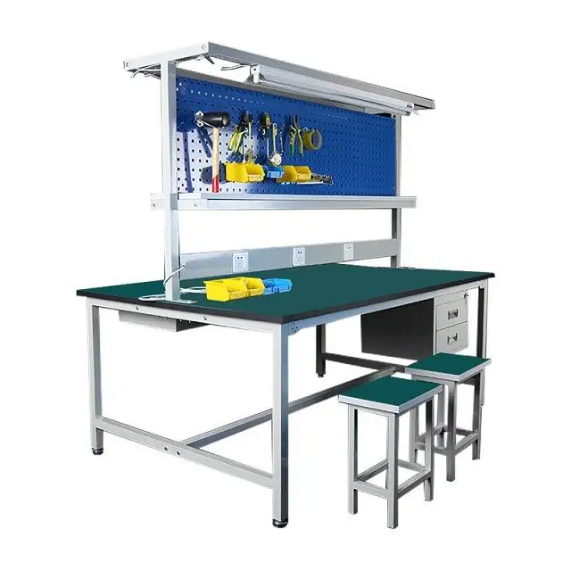 Custom Industrial Aluminum Workshop Folding Table Wooden Workbench