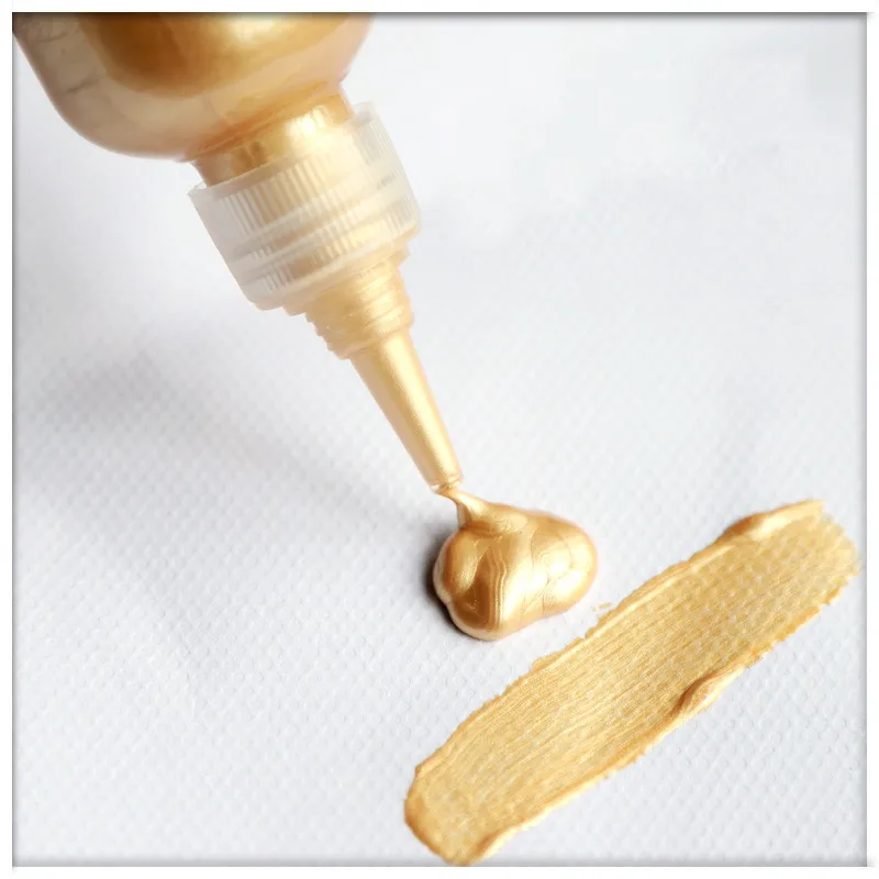 60 акриловые краски мл Золотая краска водостойкий металлик не выцветает для