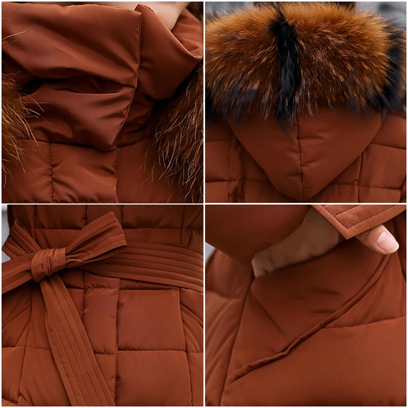 

X-Long 2021 New Arrival Fashion Slim Women Winter Jacket Cotton Padded Warm Thicken Ladies Coat Long Coats Parka Womens Jackets