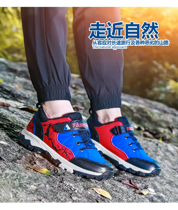 1801 Hiking Children Shoes For Kids Sneakers Winter Boys Casual Shoes Girls Sneakers Boys Snow Shoes Climb Mountains Ice