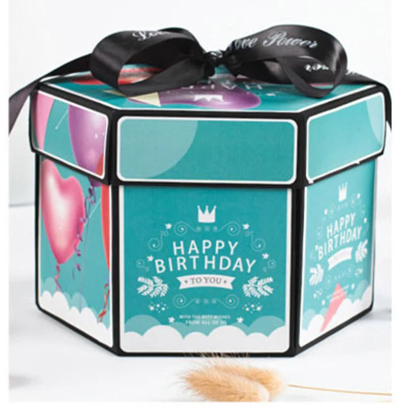 Шестигранная коробка сюрприз для вечевечерние НКИ любовь взрыв подарок юбилея