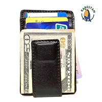 real leather money clip