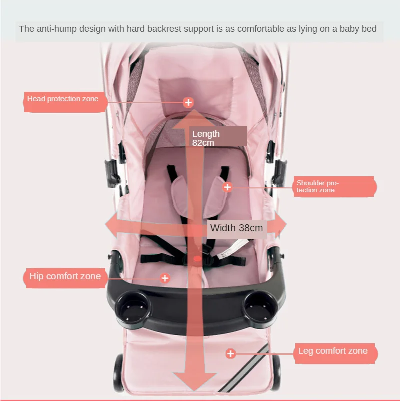 

Baby Stroller Bidirectional Ultralight Portable Folding Can Sit Reclining Umbrella Car Shock Absorber Small Baby Simple Trolley