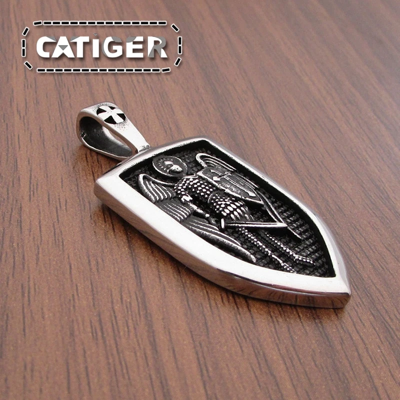 Прямая поставка серебристая Подвеска из нержавеющей стали в стиле панк Archangel