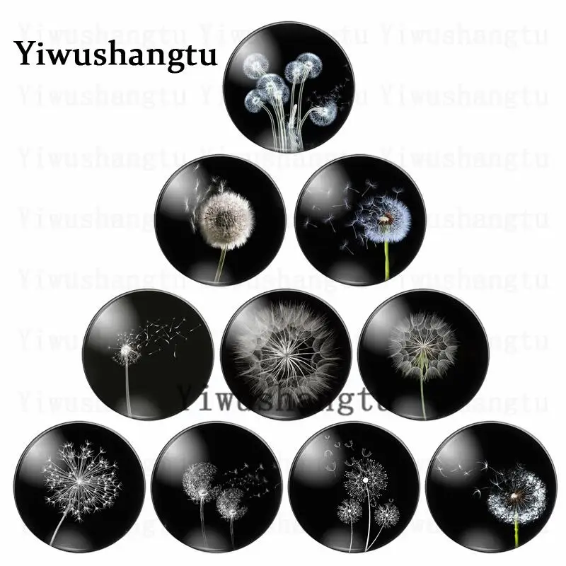 

Fly beautiful dandelion Propagation of life force 12mm/20mm/25mm/30mm Round photo glass cabochon demo flat back Making findings