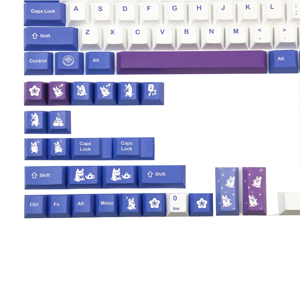 Клавиатура GMK Rabbit Keycap PBT 132 клавиш английский язык для переключателя Cross Cherry Kailh