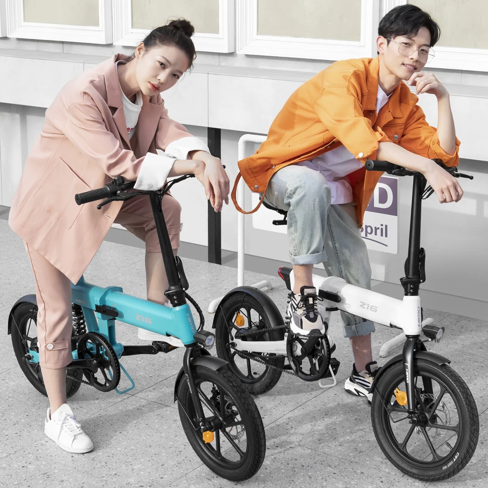 

HIMO Z16 16 Inch Folding Power Assist Electric Bicycle Moped E-Bike 80KM Range 10AH Mountain e bike bicicleta eletrica