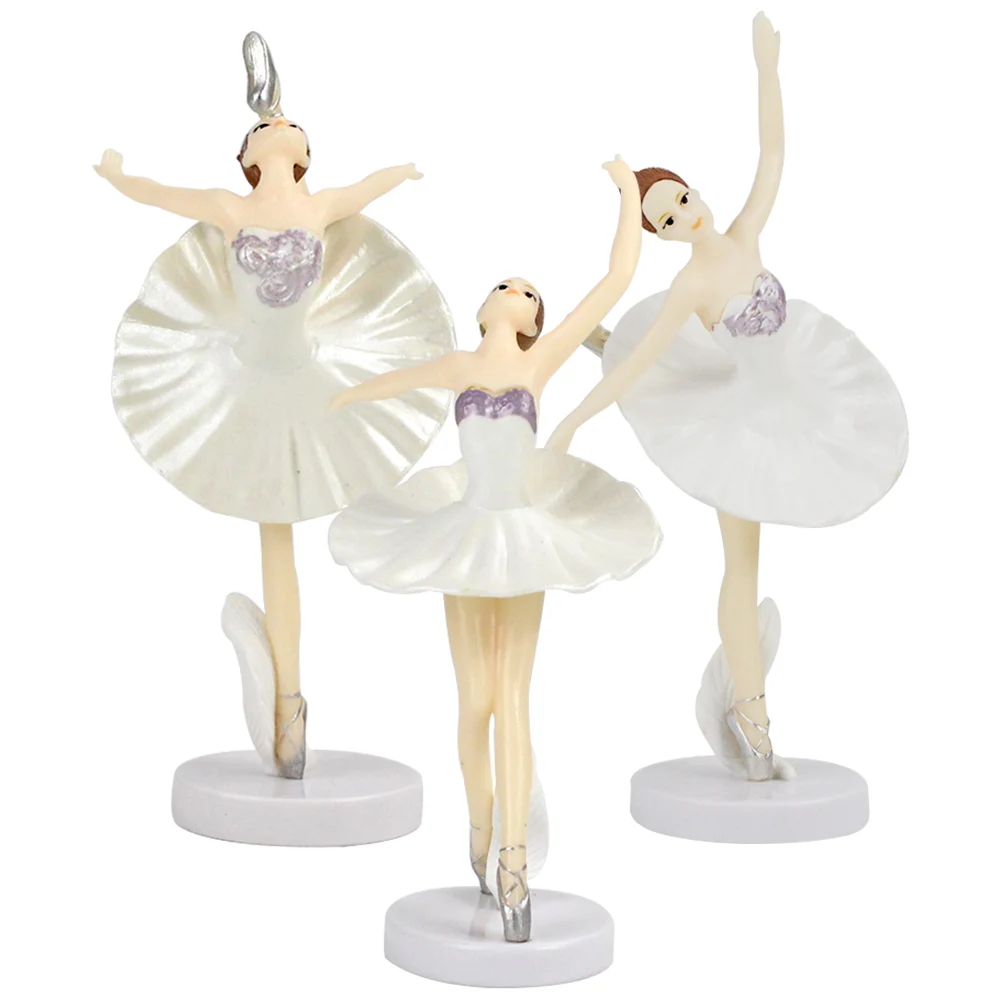 Экшн фигурки балерины 3 шт./лот ПВХ модель коллекционные украшения для торта на