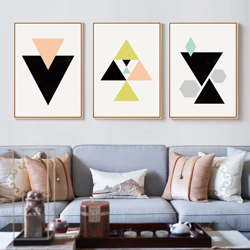 Минималистичные абстрактные плакаты геометрические мраморные многоугольники