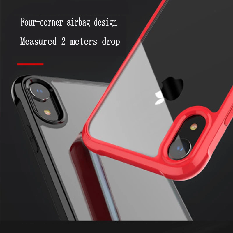 Iphone xr мобильный телефон чехол для apple xs max прозрачный акриловый 2 в 1 ТПУ из