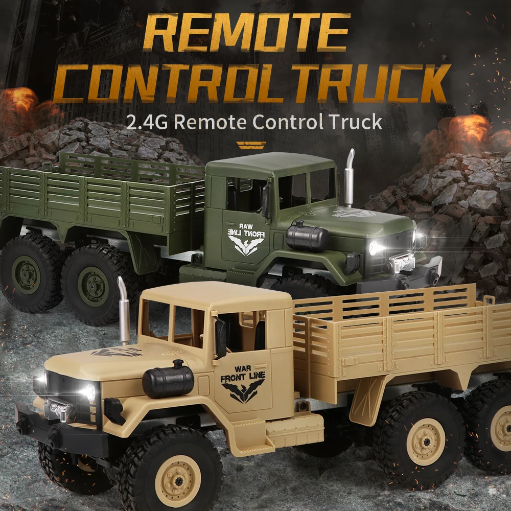 JJRC Q63 Радиоуправляемый автомобиль военный грузовик радиоустановка 6WD гусеничный