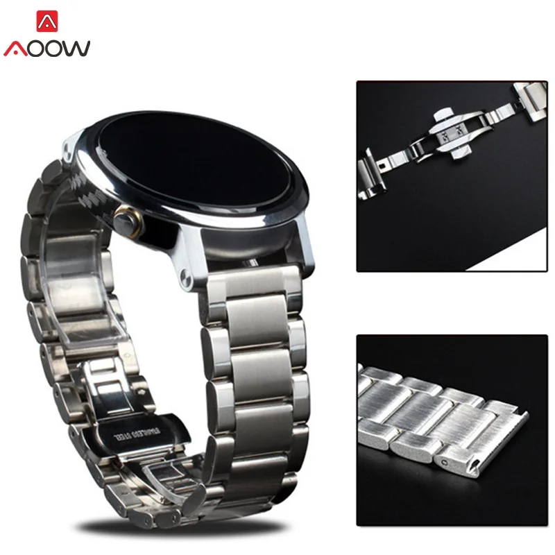 

Luxurious Stainless Steel Watch Strap Bracelet Black Silver Rose Gold Wristband Butterfly Buckle 16mm 18mm 20mm 22mm 24mm 26mm