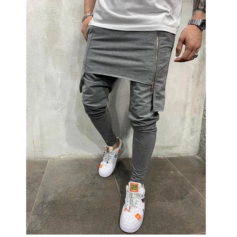 Горячо! Новинка 2019 мужские зауженные брюки облегающие Многослойные штаны для