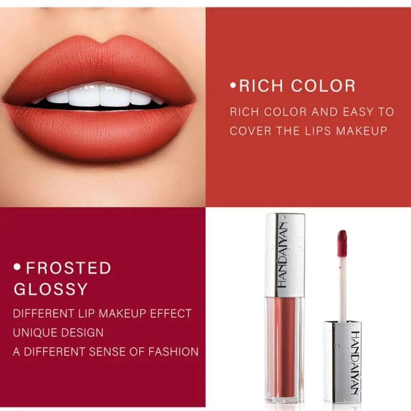 HANDAIYAN Cream Lipgloss Tattoo Lips Makeup Moisturizer Long Lasting Lip Gloss Velvet Matte Liquid Lipstick Waterproof Tint |